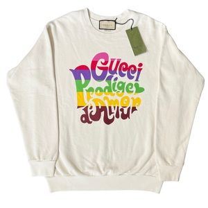 Gucci Authentic New With Tags “Gucci Prodige D’Amour” Off-White Sweatshirt